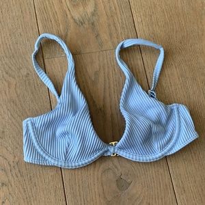 Underwire blue bikini top